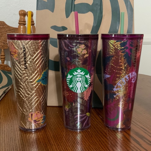 Starbucks Kitchen Starbucks Floral Tumblers Poshmark